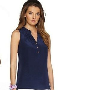 Lilly Pulitzer Houston Silk Top Sz XS, tiny hole